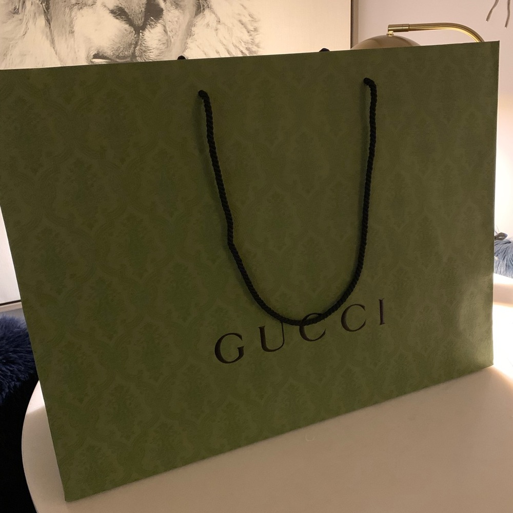 Huge Gucci shopping bag, paper tote, Recycled